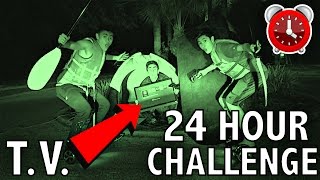 24 HOUR OVERNIGHT CHALLENGE IN THE MIDDLE OF THE ROAD [upl. by Waers]