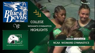 NCAA Eastern Michigan university vs Wisconsin Stout university womans Gymnastics 🤸‍♂️ [upl. by Euqinu481]