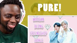 MUSALOVEL1FE Reacts to WOOSAN BEING FRIENDSHIP GOALS [upl. by Drona]