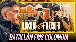 GAZIR reacciona a LOKILLO vs FILÓSOFO en FMS COLOMBIA 🇨🇴 [upl. by Aima]