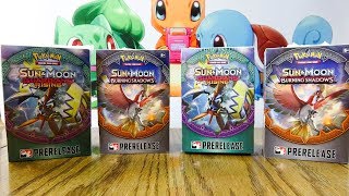 Opening 4 Pokemon Prerelease Kits [upl. by Fi]