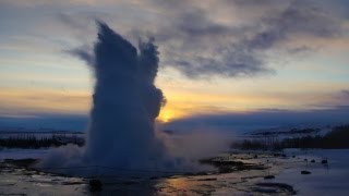 Iceland  Geysir in the winter [upl. by Luana]