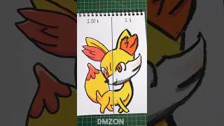 Drawing Fennekin With 1 [upl. by Amimej844]