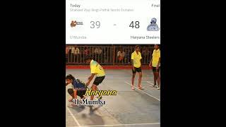 u mumba vs haryana steelers kabaddi kabaddizone [upl. by Reviere]