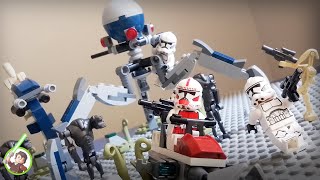 Lego Clone Troopers vs Droids BATTLE PACK  Stop Motion [upl. by Gasparo]