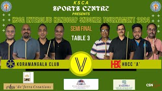 SEMI FINAL  KORAMANGALA CLUB vs HBCC A 3224 SATURDAY [upl. by Ahsemaj263]