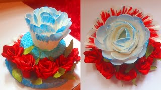 DIY Best out of waste showpiece Plastic bottle showpiece Showpiece for home decoration [upl. by Nairahcaz]