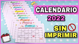 HAZ TU PROPIO CALENDARIO SIN IMPRIMIR NADA  PAPELERÍA CASERA  NatyGloss [upl. by Reine]