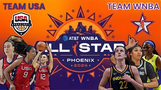 TEAM USA VS TEAM WNBA ALL STAR GAME  LIVE COMMENTARY AND PLAY BY PLAYREACTIONS [upl. by Valle431]