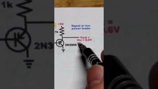 2nd PNP BJT Voltage Emitter Follower 2N3906 1k Pull Up Resistor electronics howto diy [upl. by Nnarefinnej]