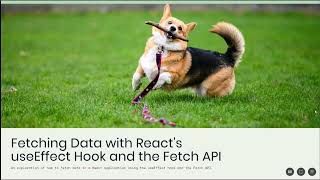 24 Lecture Fetch API and Component Life Cycle [upl. by Ries558]