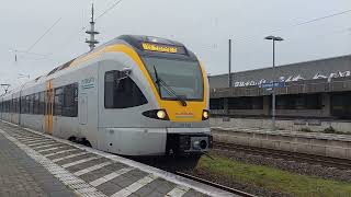 Departure RB 69 Keolis Eurobahn towards Bielefeld Hbf at station Gütersloh Hbf 18112023 [upl. by Enoj]