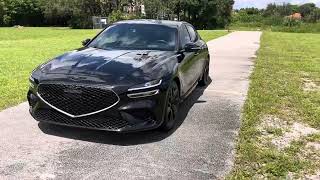 2022 Genesis G70 Sport Prestige 33t with chrome delete tint black emblem rear emblems removed [upl. by Airetnahs]