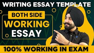 PTE writing essay template both side working PTE writing essay best tips  Gurwinder Sir [upl. by Clement]