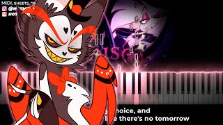 Poison  Hazbin Hotel  piano karaoke [upl. by Derfniw]