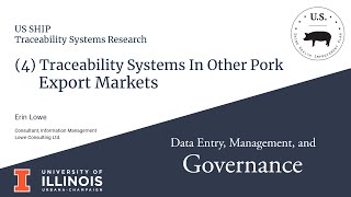 Traceability Systems in Other Pork Export Markets  Part 4 [upl. by Egiap]