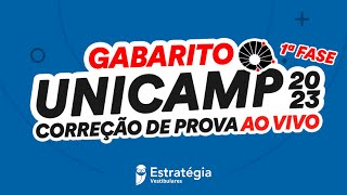 Gabarito UNICAMP 2023  1ª Fase – Correção de prova AO VIVO [upl. by Eldreda]