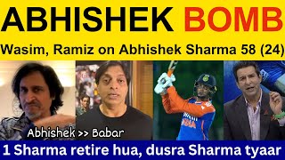 Wasim Akram latest on ABHISHEK Sharma 58 24 vs UAE ACC 2024  PAK Media Ramiz Raja Shoaib Akhtar [upl. by Newbold]