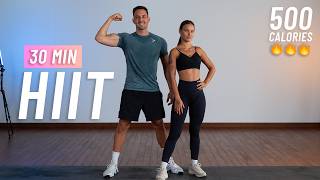 30 MIN CARDIO HIIT WORKOUT  FULL BODY  At Home No Equipment [upl. by Hadden]