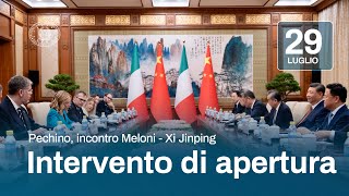 Pechino incontro Meloni  Xi Jinping [upl. by Nero]