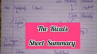 Summary of The RivalsThe Rivals by Sheridan summarymaprevious year eng lit paper 3 mgsu [upl. by Kristofer]