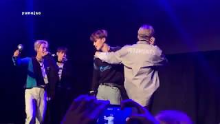 190412  Ateez 에이티즈 in Amsterdam  Wooyoung and San Fake Love [upl. by Niwred]