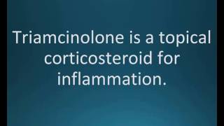 How to pronounce triamcinolone Kenalog Memorizing Pharmacology Flashcard [upl. by Alikam]