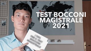 TEST BOCCONI MAGISTRALE 2021  Come passarlo [upl. by Amikan]