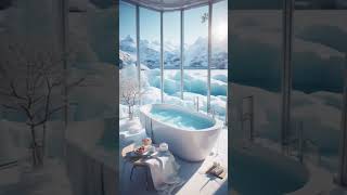 Which bathtub you relaxing after a hard day ✨🛁✨ aurora music bathtub aesthetic vibes interior [upl. by Clite]