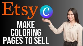 How to Make Coloring Pages to Sell on Etsy  Canva Tutorial [upl. by Enitnatsnoc]