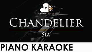 Sia  Chandelier  Piano Karaoke Instrumental Cover with Lyrics [upl. by Elton]