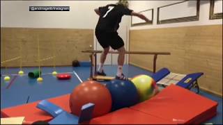 Swiss skier executes insane workout  ESPN [upl. by Okiman]