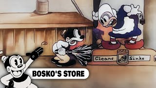 BOSKOS STORE  Bosko Cartoons 1932  Full Cartoon Episode [upl. by Aileno469]