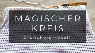 Linkshänder Grundkurs Häkeln  magischer Kreis [upl. by Aniret]