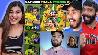 OMG Gambhir Dhoni Friendship 😍  Jadeja Prank CSK crowd 😉  CSK vs KKR [upl. by Oivaf856]