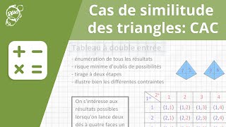 Allô prof  Cas de similitude des triangles CAC [upl. by Goldman864]