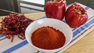 Paprika Powder Recipe  Homemade Paprika Powder  One Ingredient Recipe [upl. by Ahsei]