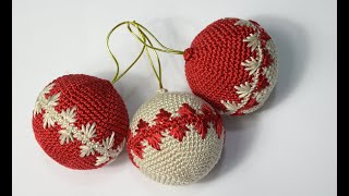 BOLAS DE NAVIDAD EN CROCHET [upl. by Ahserb]