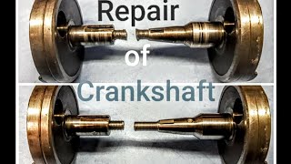 Repair of damaged motorcycle crankshaft [upl. by Ydniw]