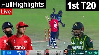 Pakistan Vs England 1st T20 Match Full Highlights 2024 Babar Azam batting vs England [upl. by Morris206]