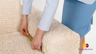 Video instruction  How to put Paulato Corner sectional slipcover on  Mamma Mia Covers [upl. by Anaehs]