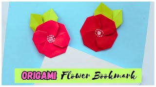 Origami Flower Bookmark Tutorial [upl. by Leonelle649]