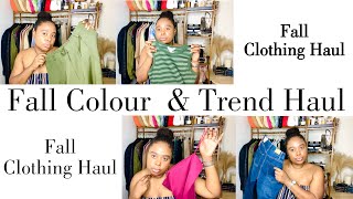 TryOn Latest Fall Fashion Colour Clothing Trend Haul [upl. by Aisyram]