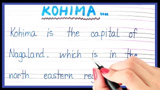 Essay on Kohima in English Short note on Kohima  Facts about Kohima [upl. by Dunc709]