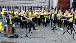 Spreading Joy amp Fun in Dublin on Daffodil Day for The Irish Cancer Society its The Walkeleles [upl. by Llenna585]