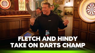 Fletch and Hindy take on teenage darts sensation  The Late Show [upl. by Netsreik]