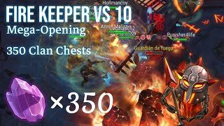 Frostborn  Fire Keeper by 10  Mega Opening 350 Clan Chests [upl. by Reitman]