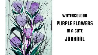 Day3 of JOURNAL II Botanical Painting using WatercolorInk watercolorartjournalaestheticvideo [upl. by Laughlin]