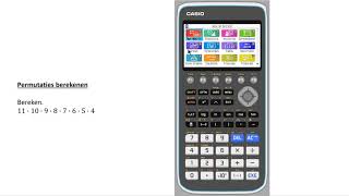 Permutaties berekenen Casio FXCG50 [upl. by Alboran]