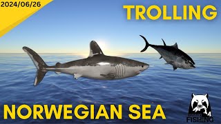 Trolling the Norwegian Sea for Dangerous Predators Russian Fishing 4 [upl. by Ayerim]